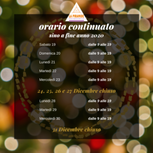 Orario Continuato Natale 2020