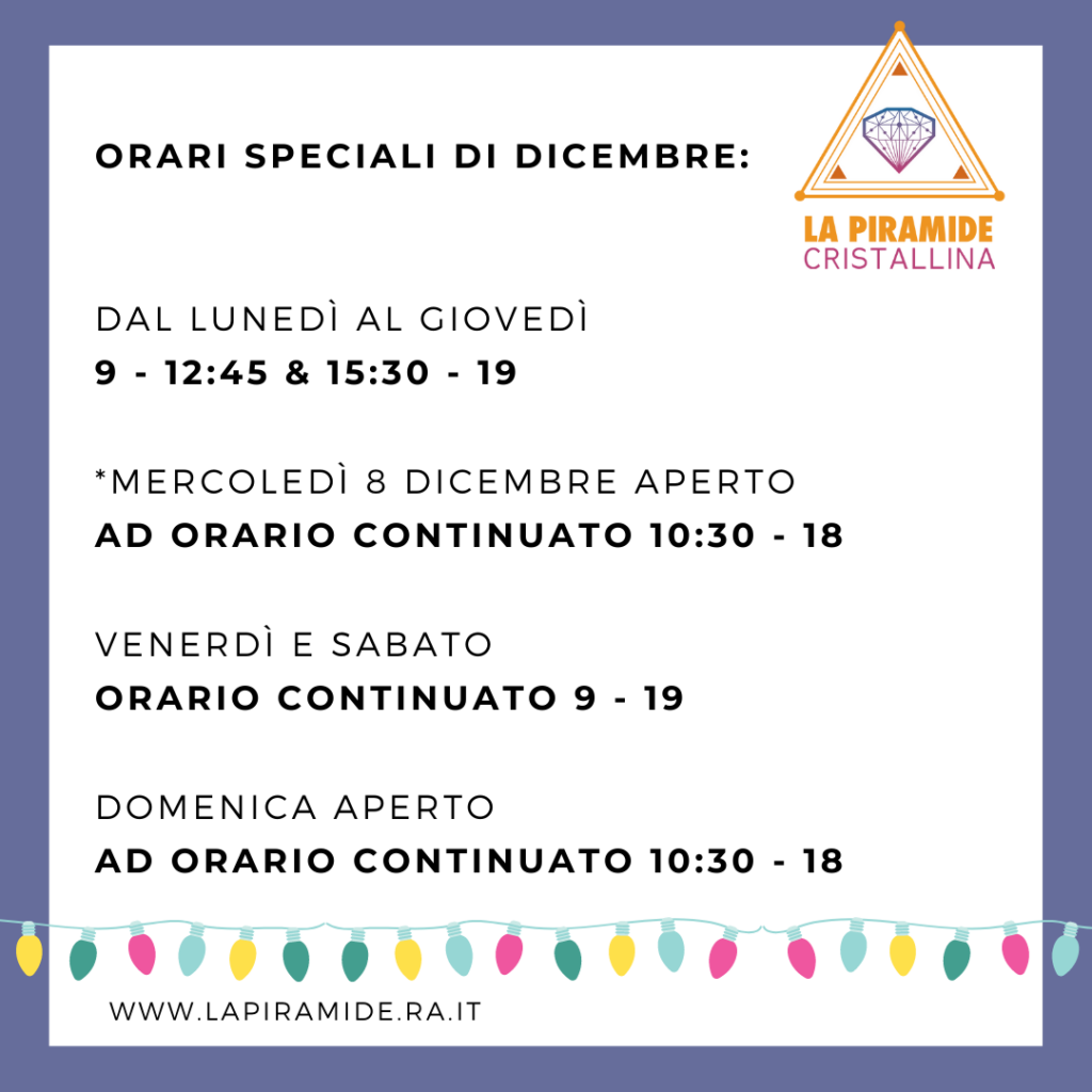 Orari Speciali Dicembre 2021