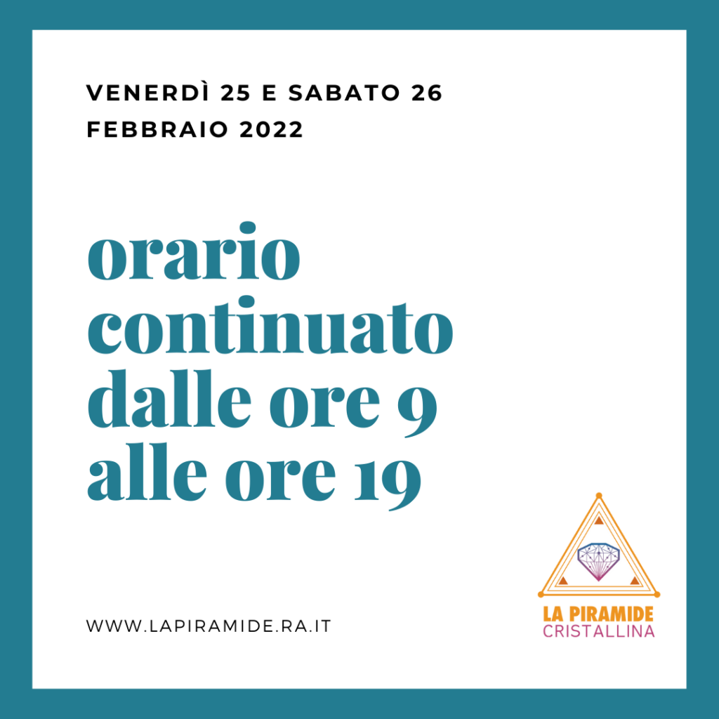 Venerdi 25 e Sabato 26 02 Orario Continuato