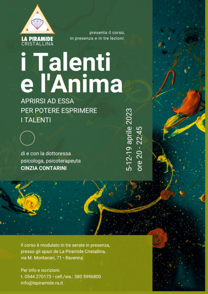 Corso "i Talenti e l'Anima" con Cinzia Contarini