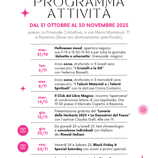 Programma Novembre 2023