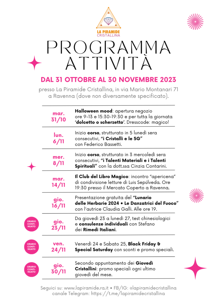 Programma Novembre 2023