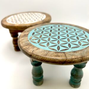 Alzatina in Legno con Fiore della Vita